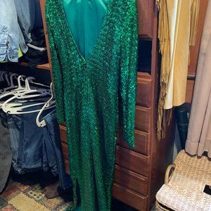 Green Sequins dress full length
